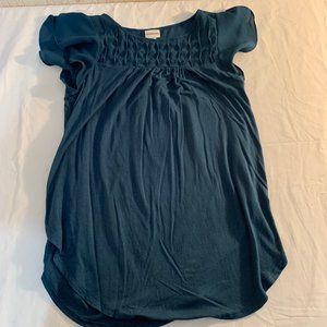 Merona Medium Blue Short Sleeve Square Neck Top Size XS